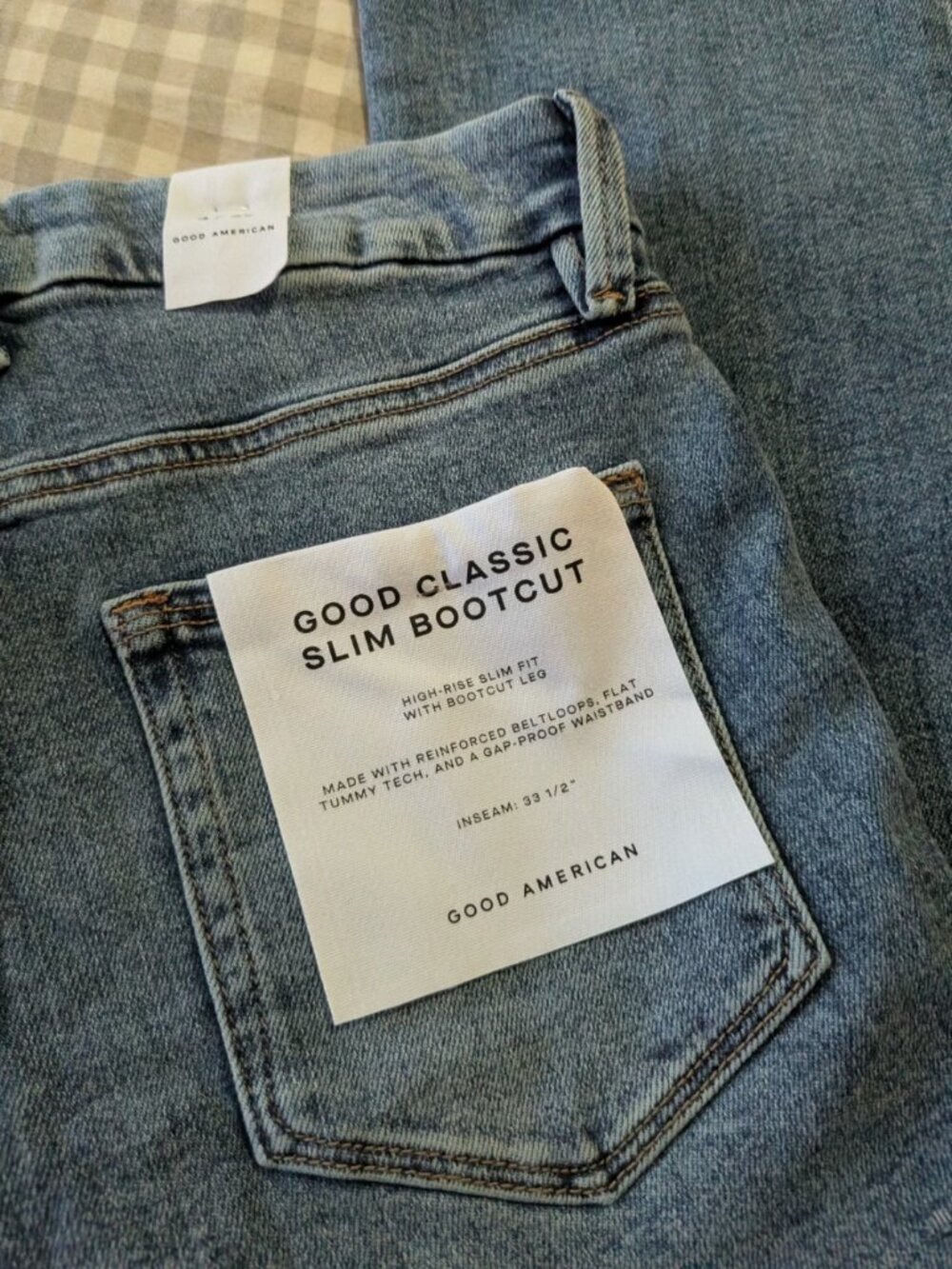 NWT Good American Good Classic Slim Bootcut Jeans Size 4 High Rise 33.5” Inseam - Picture 2 of 5